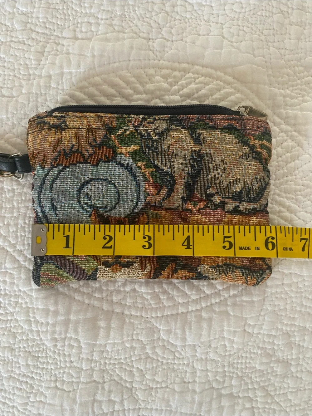 Tapestry Cat Zippered Pouch Vintage